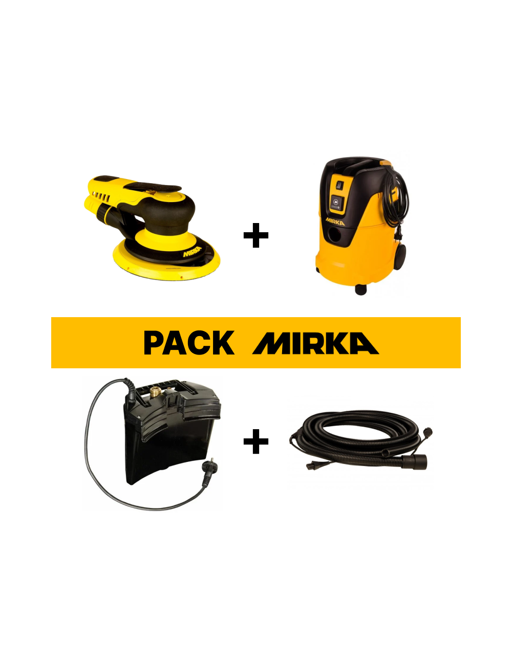Pack Mirka PROS 650CV 150mm 5.0 + Extracteur 1025L 230V