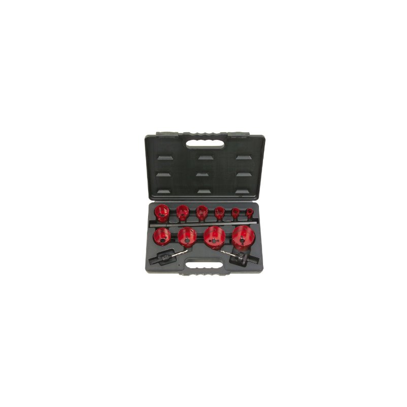 Coffret de 10 scies cloche KS, 19-22-29-35-38-44-51-57-65-67 mm Coffret de 10 scies cloche KS, 19-22-29-35-38-44-51-57-65-67 mm