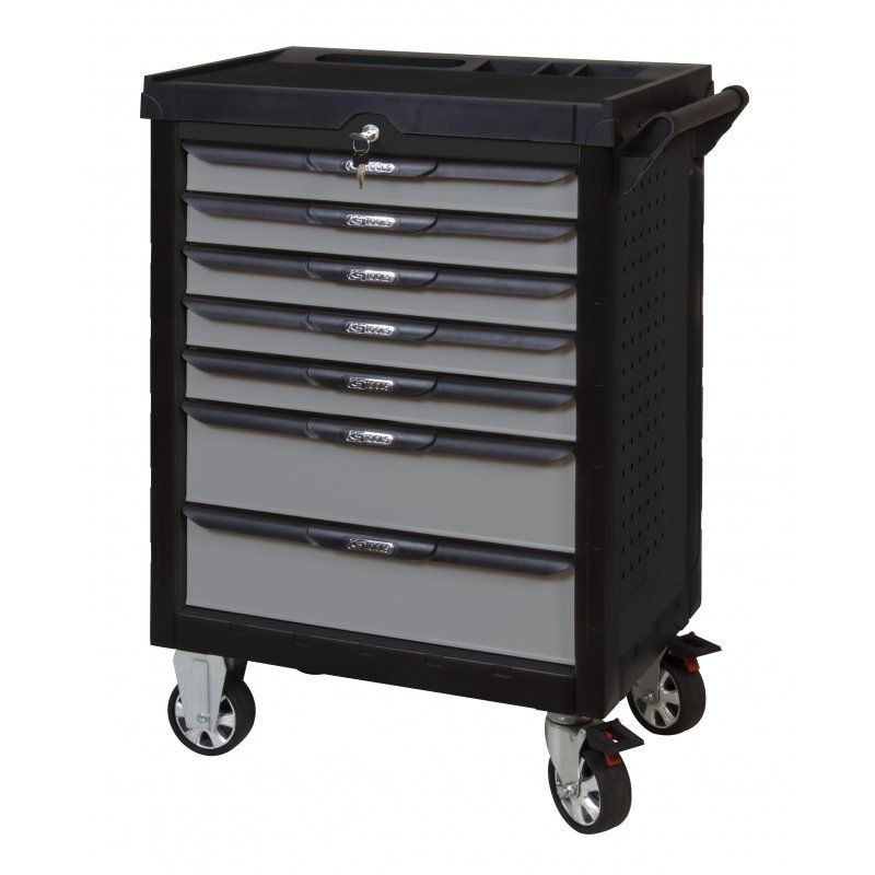 Servante PEARLline noire et grise, 7 tiroirs Servante PEARLline noire et grise, 7 tiroirs