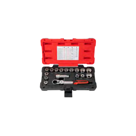 Douille Traversante KS Tools 17mm - 1/2" - Entraînement 19mm Mâle - Chrome Vanadium - Gamme TRIPLEplus