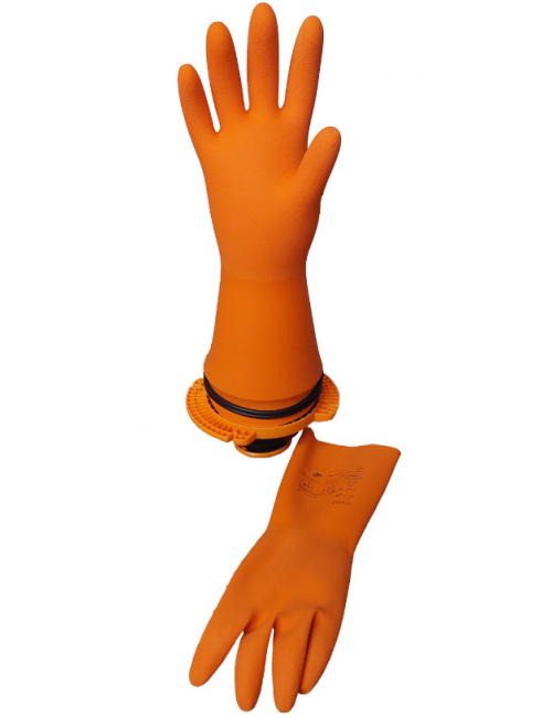 KS Tools - Gants isolants de précision T9 en caoutchouc naturel orange,  avec protection mécanique, classe 0 AZC