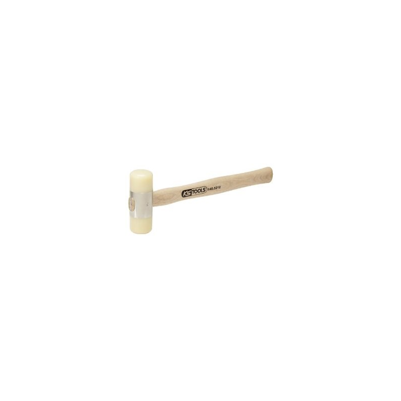 Maillet à embout nylon 200g - tête Ø28mm - avec manche frêne galbé Maillet à embout nylon 200g - tête Ø28mm - avec manche frêne galbé