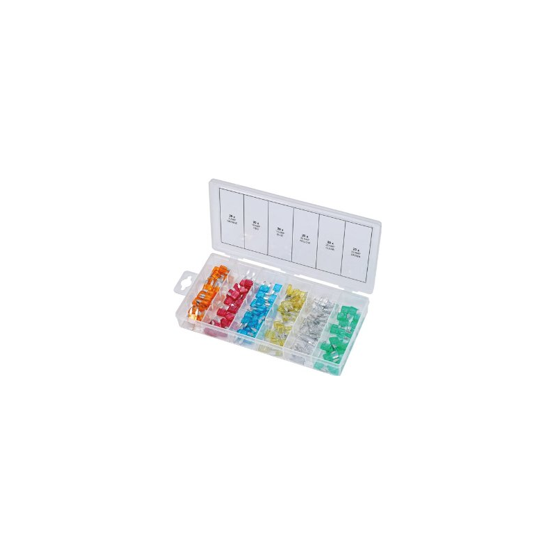 Assortiment de mini-fusibles, 120 pcs Assortiment de mini-fusibles, 120 pcs