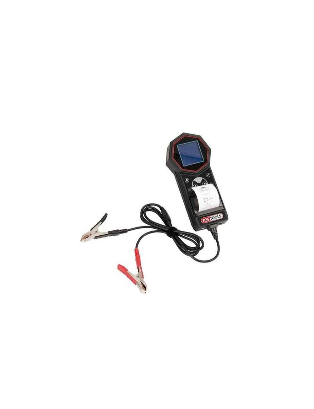 KS TOOLS 550.1646 Testeur Digital 12v de Batterie et Circuit de Charge avec imprimante intégrée Rouge/Gris 