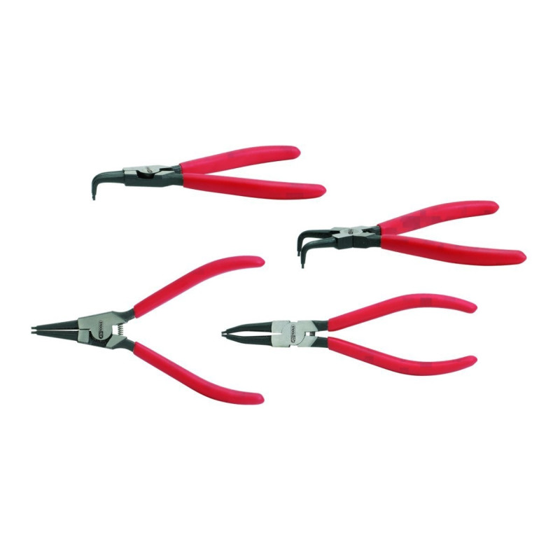 Jeu de 4 pinces à circlips int/ex - Lg160mm Jeu de 4 pinces à circlips int/ex - Lg160mm