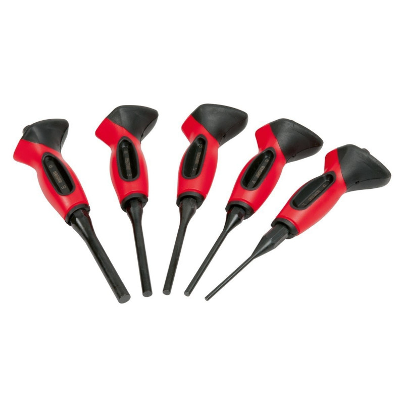 Jeu de chasses goupilles brunis 5pcs (3-4-5-6-8mm) L150mm Jeu de chasses goupilles brunis 5pcs (3-4-5-6-8mm) L150mm