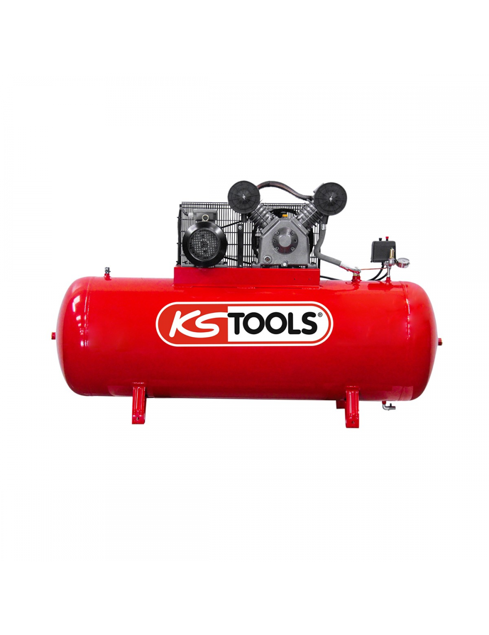 KS Tools - Compresseur sur cuve 100 L - 10 bar - 3 CV - 220 V Mono