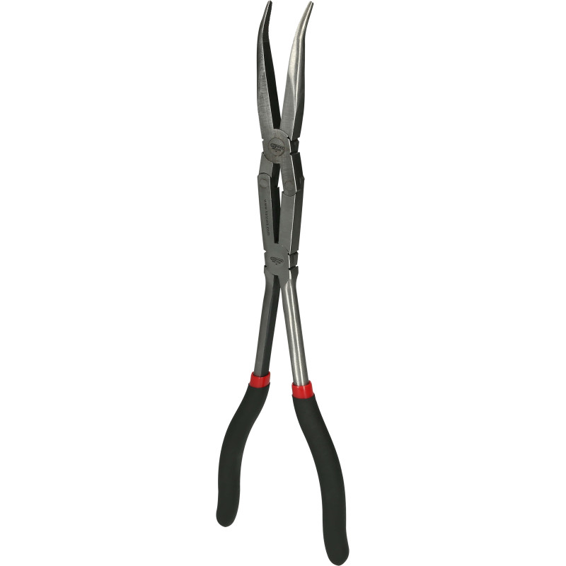Pince Plate à Double Articulation KS TOOLS 500.7161 - Longueur 340mm - Modèle Denté Avec Poignée Isolée