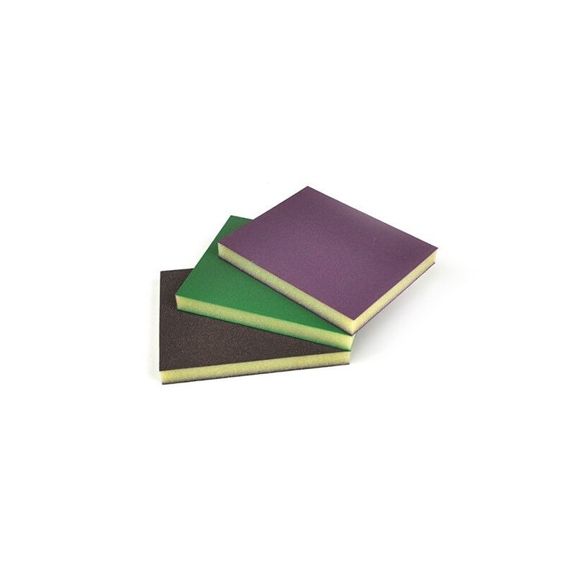 100 EPONGES ABRASIVES DOUBLE FACE ép.13 mm Superfin VERT 100 EPONGES ABRASIVES DOUBLE FACE ép.13 mm Superfin VERT