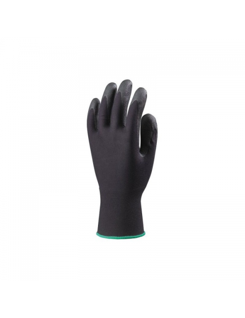Gants de protection Hydropellent T.7 polyester noir enduit mousse PVC noir