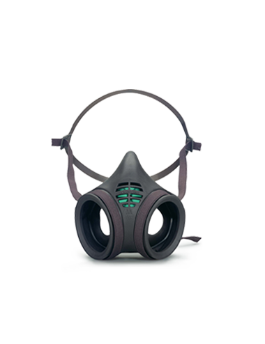 Demi-masque de protection anti-gaz réutilisable M