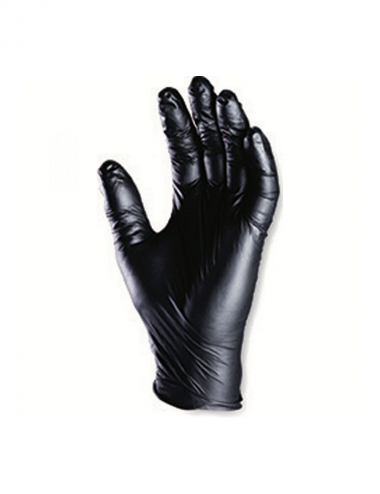 Gants de protection Nitrile Grip Noir T.8 M (10 gants)