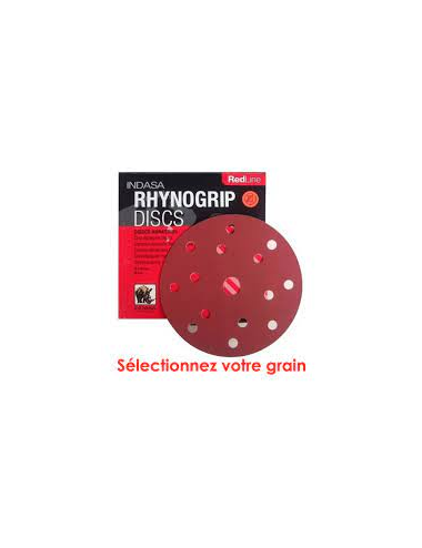 100 disques abrasifs RHYNOGRIP RED LINE Ø150 15T